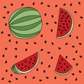 Watermelon mood. Juicy, ripe and sweet watermelons.