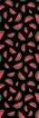 Watermelon pattern printable bookmark