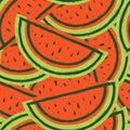 Watermelon. Fruits background. Food pattern. Vector fruits