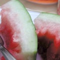 Watermelon peel closeup