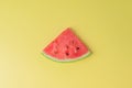 Watermelon piece on creative yellow background