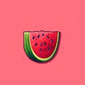 Watermelon Pixel Art: Pop Culture Mashup In Algeapunk Style