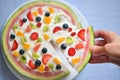 Watermelon Pizza Exotic Fruit Salad Royalty Free Stock Photo