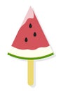 Watermelon Popsicle Flat Icon