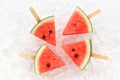 Watermelon popsicle yummy fresh summer fruit sweet dessert Royalty Free Stock Photo