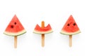 Watermelon popsicle yummy fresh summer fruit sweet dessert Royalty Free Stock Photo