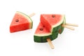 Watermelon popsicle yummy fresh summer fruit sweet dessert Royalty Free Stock Photo