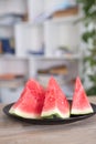 Watermelon ready for summer on plate