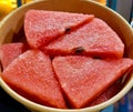 Watermelon, red watermelon, yellow watermelon, smooth green rind, sweet