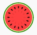 Watermelon round slice fruit icon