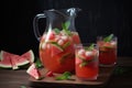 Watermelon Sangria. A refreshing summer drink
