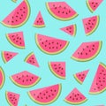 watermelon seamless background vector pattern Royalty Free Stock Photo