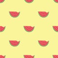 Watermelon Seamless Pattern hand drawn. Vector Illustration Royalty Free Stock Photo