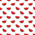 Watermelon Seamless Pattern hand drawn. Vector Illustration Royalty Free Stock Photo