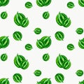 4001 Watermelon Seamless Watercolor Pattern Design Tracery Texture Wallpaper Green