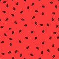 Watermelon seeds background. Pattern juicy sweet flesh watermelon with black grains