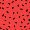 Watermelon seeds texture seamless pattern vector illustration Royalty Free Stock Photo