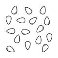 Watermelon Seeds Vector Pattern