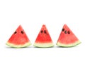 watermelon slice isolate on white Royalty Free Stock Photo