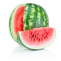 Watermelon and Slice isolated on white background