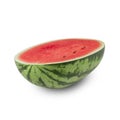 Watermelon slice isolated on white background with clipping path, full depth of field. Royalty Free Stock Photo