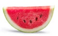 Watermelon slice isolated on white background. Clipping path Royalty Free Stock Photo