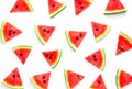 Watermelon slice isolated on white background,Fruit background Royalty Free Stock Photo