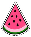 Watermelon slice sticker. Sweet summer style patch