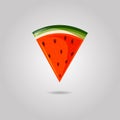 Watermelon Slice vector pin map icon. Map pointer. Summer Map markers Royalty Free Stock Photo