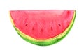 Watermelon slice watercolor isolated on white, watermelon hand drawn for sticker and clip art