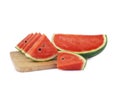 Watermelon slice on white background Royalty Free Stock Photo