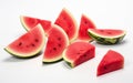 Watermelon Slice on White Background Royalty Free Stock Photo