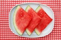 Watermelon Slices on dish, platter Royalty Free Stock Photo