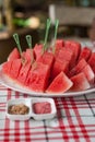 Watermelon Slices on dish Royalty Free Stock Photo