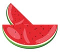 Watermelon slices, icon Royalty Free Stock Photo
