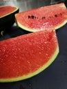 Watermelon slide watermelon quarter watermelon Royalty Free Stock Photo