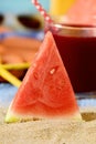 Watermelon, smothie and summer stuff Royalty Free Stock Photo