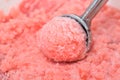 Watermelon sorbet scoop