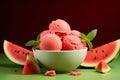 Watermelon Sorbet tasty dessert background