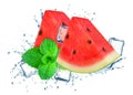 Watermelon splash water Royalty Free Stock Photo