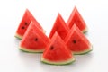 Watermelon split slide yummy fresh summer fruit sweet dessert Royalty Free Stock Photo
