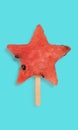 Watermelon star shape popsicle Royalty Free Stock Photo