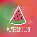 Watermelon Style Vector Illustration food fruit sweet Royalty Free Stock Photo