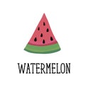 Watermelon Style Vector Illustration food fruit sweet Royalty Free Stock Photo