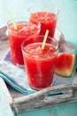 Watermelon summer refreshing drink in glasses Royalty Free Stock Photo