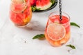 Watermelon summer sangria Royalty Free Stock Photo