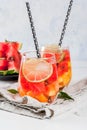 Watermelon summer sangria Royalty Free Stock Photo