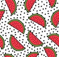 Watermelon summer seamless pattern