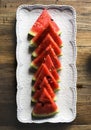 Watermelon sweet fruit slice juicy piece