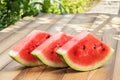Watermelon on the table Royalty Free Stock Photo